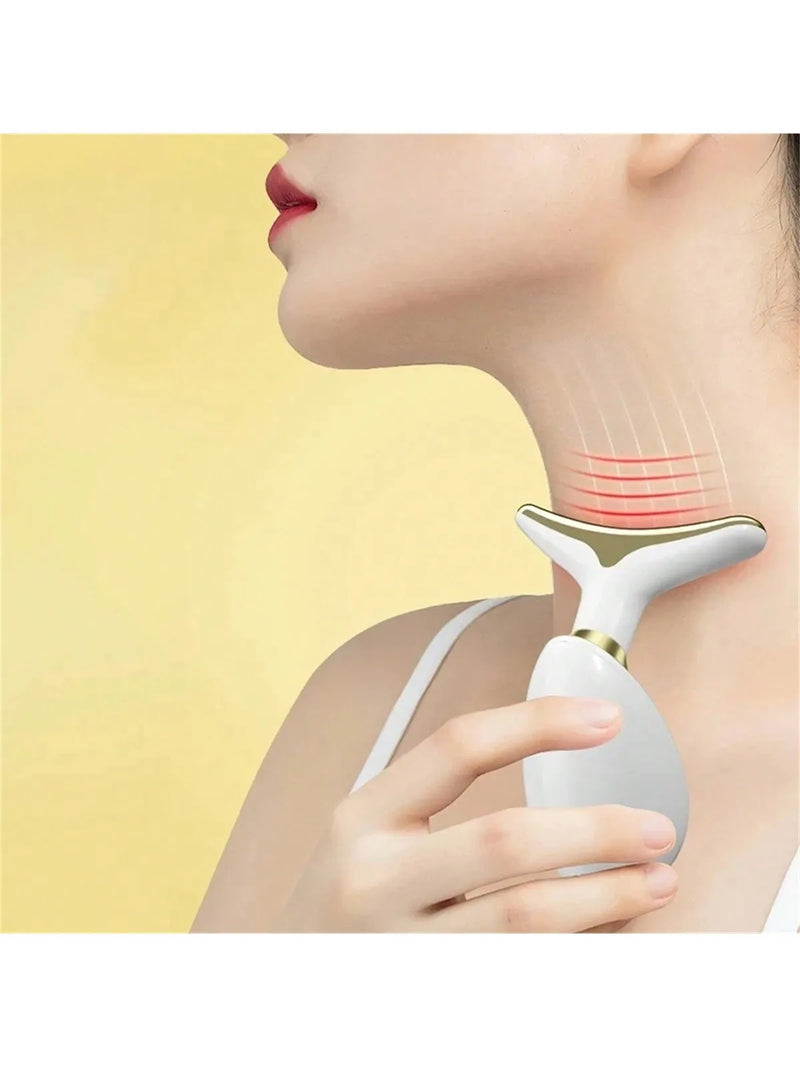 Massageador  Rejuvenescedor  golfinho com LED para Rosto e Pescoço