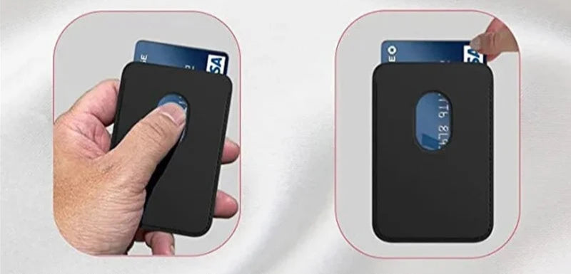 Capa carteira de couro para iphone, cartão com ímã magsafe