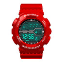 Relógio masculino multifuncional tela grande led eletrônico à prova D´água