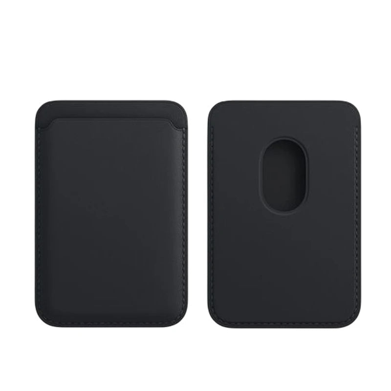 Capa carteira de couro para iphone, cartão com ímã magsafe