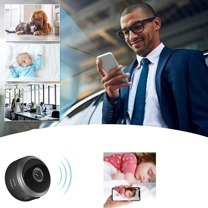 câmera sem fio A9 wifi mini inteligente de segurança